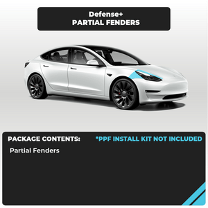 Tesla Partial Fender Individual Defense+™ Paint Protection Film - Drive Protected